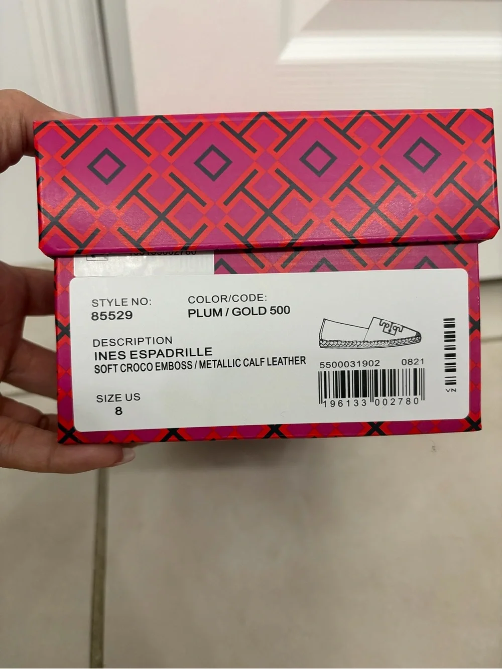 Tory Burch Women's Plum/Gold Inés Espadrille